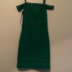 Elegant Green Off-Shoulder Sheer Bodycon Dress Guess Est. 1981 Size 4